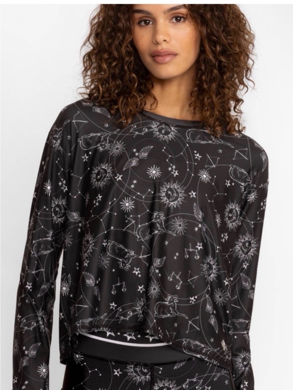 Johnny Was Bee Active Bijou promisino step hem long sleeve flyaway back nwt smal